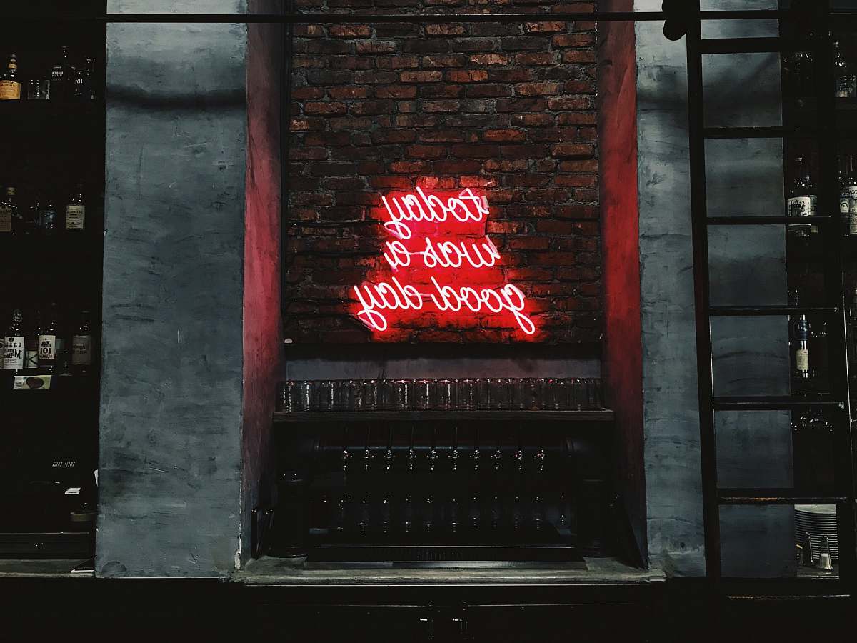 sign Today Was A Good Day LED signage quote