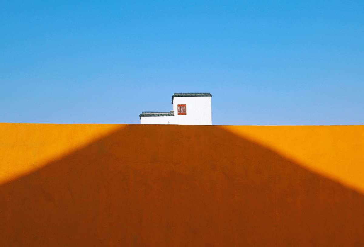 building white concrete house painting architecture