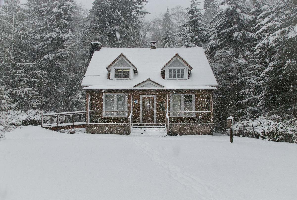 snow house filled with snow house