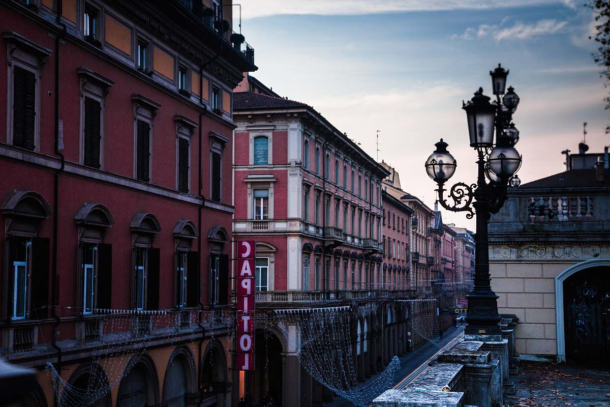 italy pink concrete building city