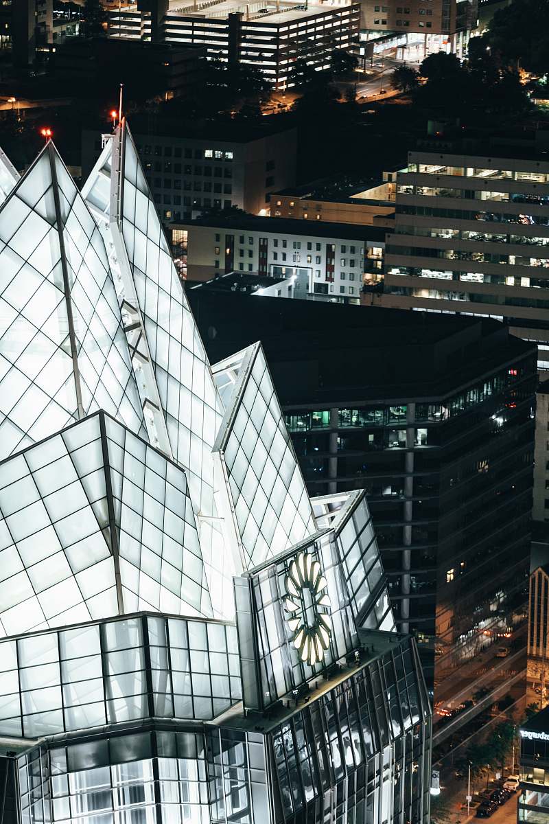 city gray high-rise structure office building