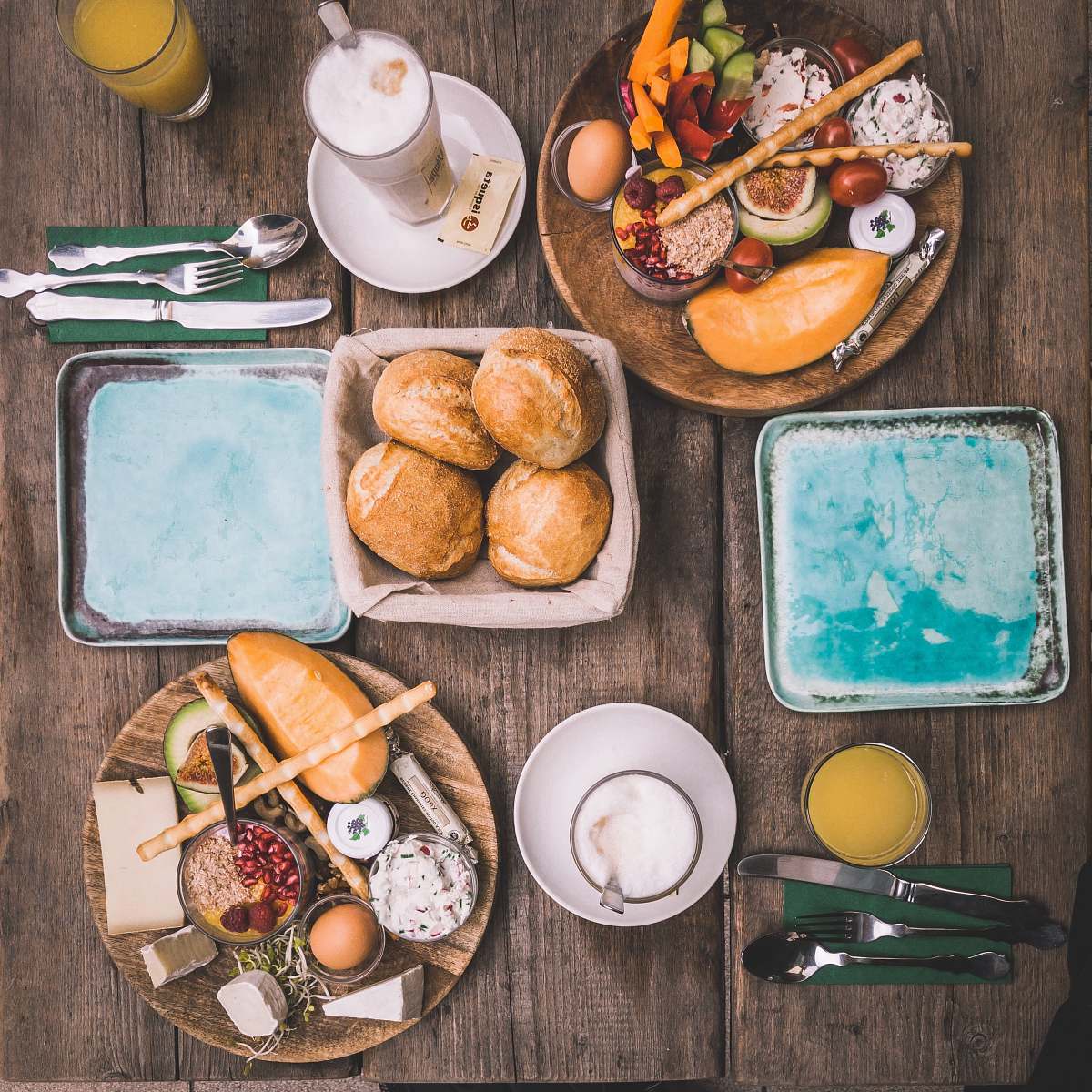 breakfast assorted-variant of food on plate and tray meal