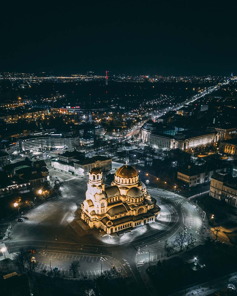 nature aerial photography of brown concrete dome building outdoors