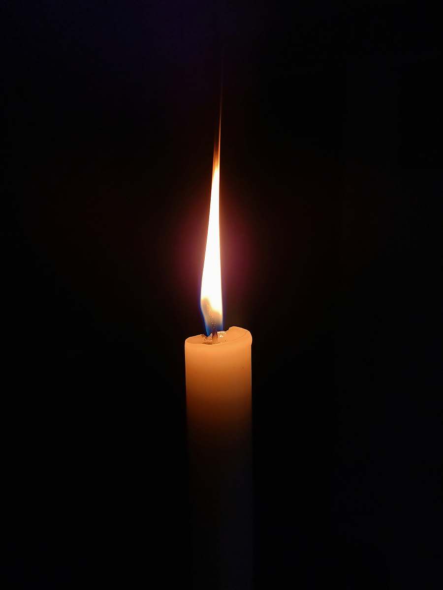 Fire Lighted Candle Flame Image Free Photo