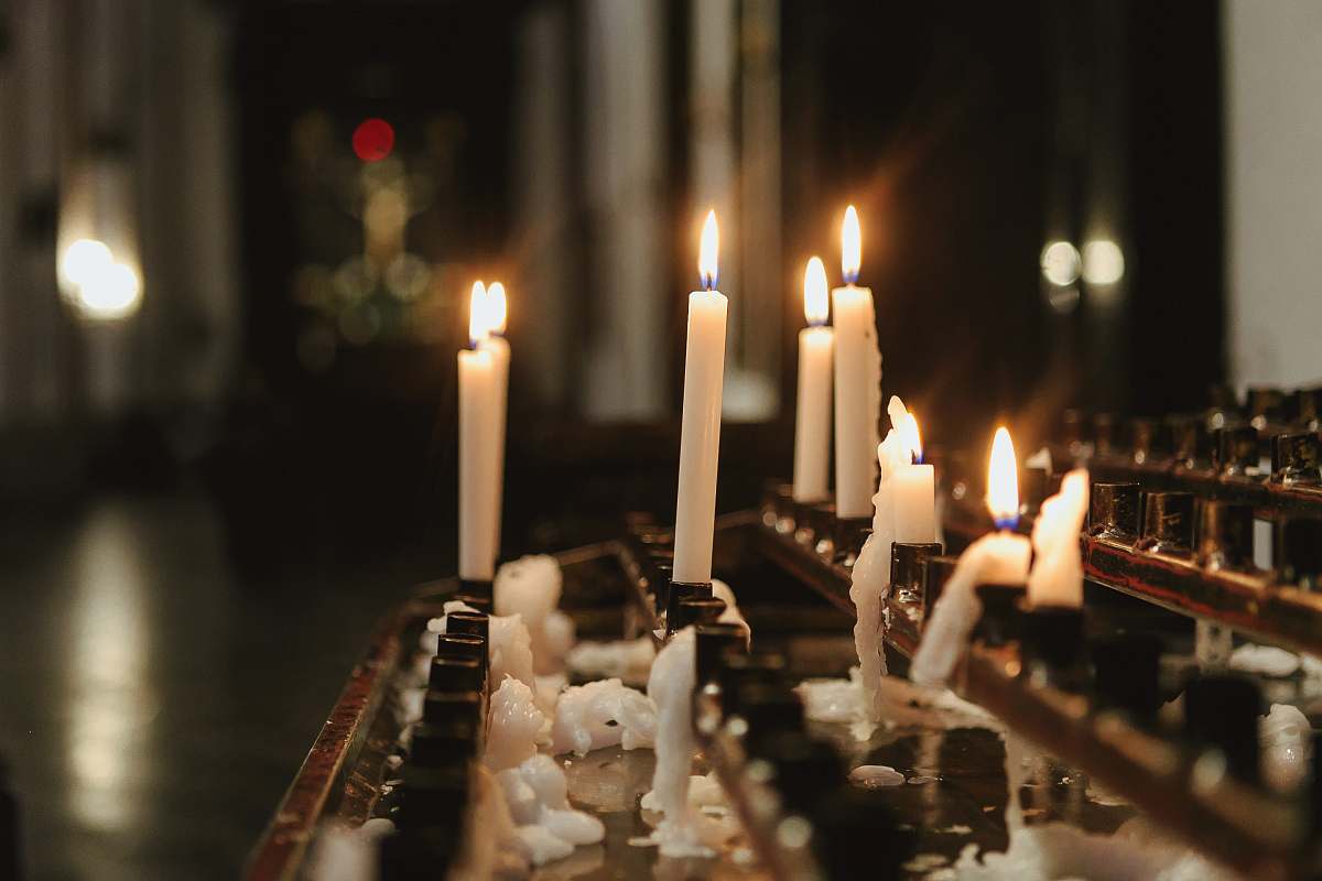 fire lighted candles 