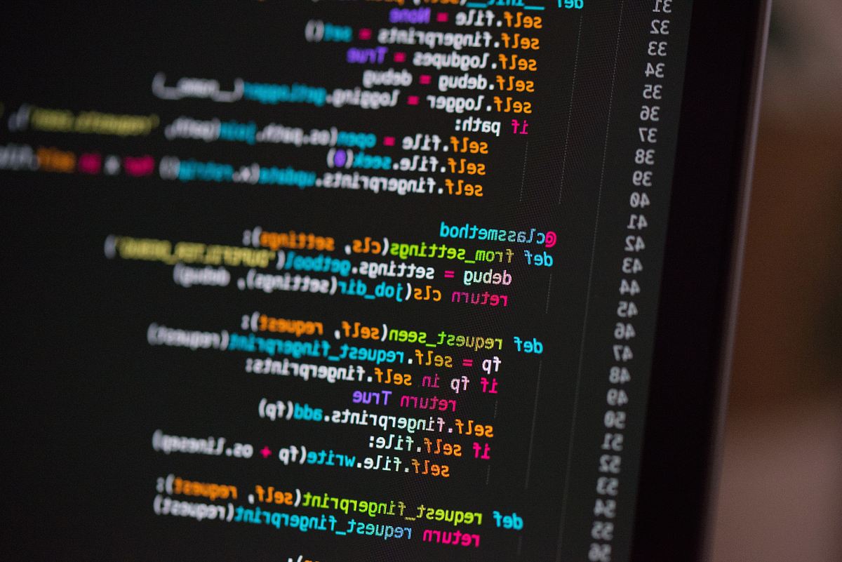 display with inverted source code