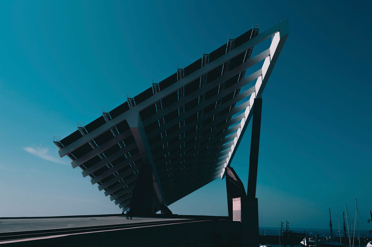 black and silver solar panel