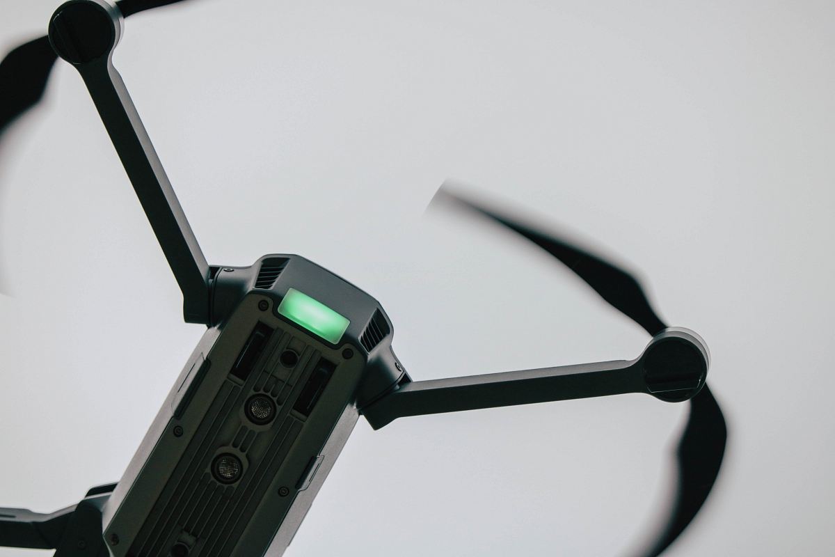 black quad copter drone