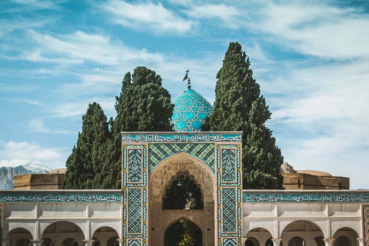 blue and white mosque