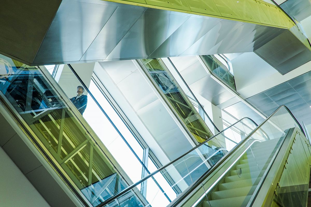clear glass wall