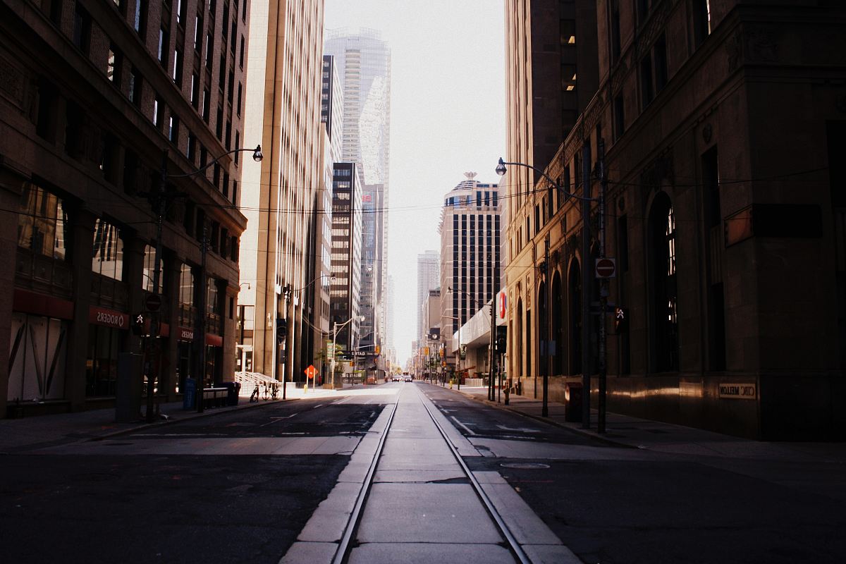 empty city streets during day