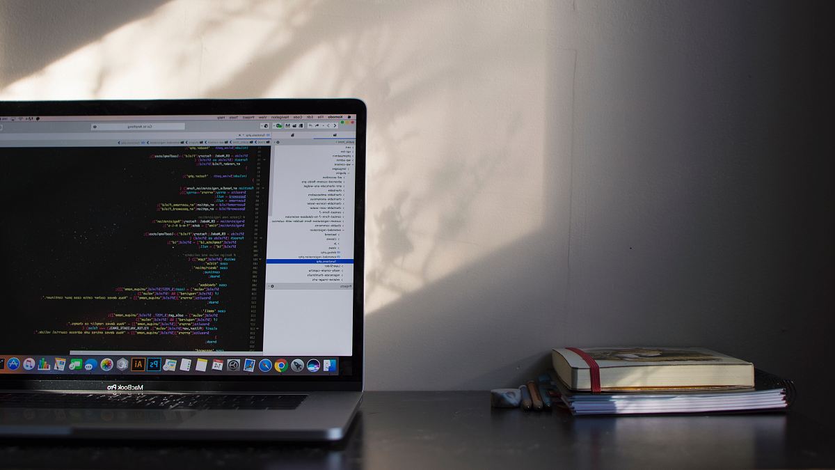 MacBook Pro showing programming language