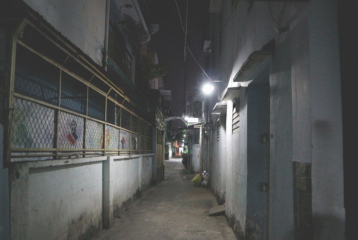 pathway surrounded by building