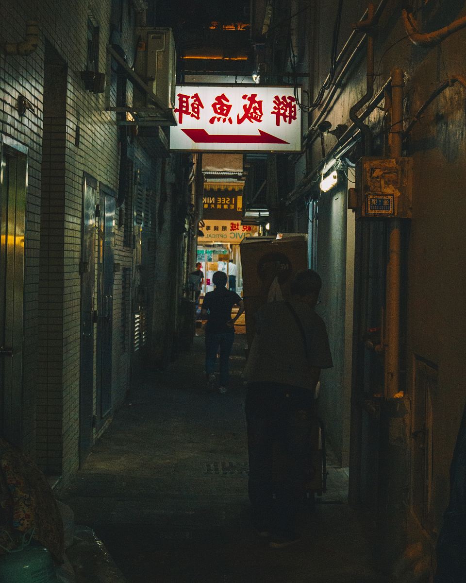 people walking on alley