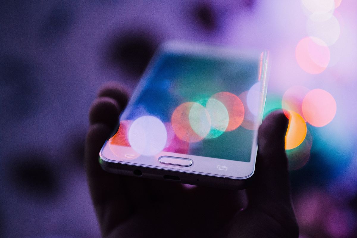 person holding smartphone