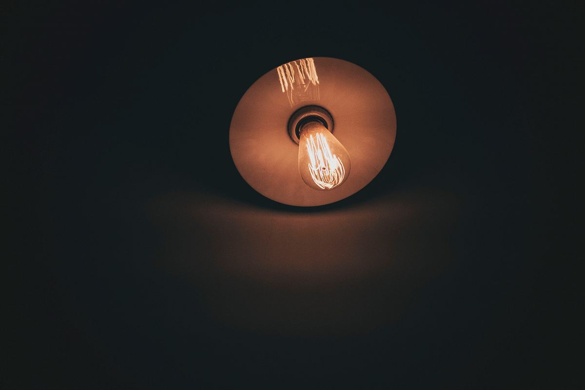 round brown LED light bulb