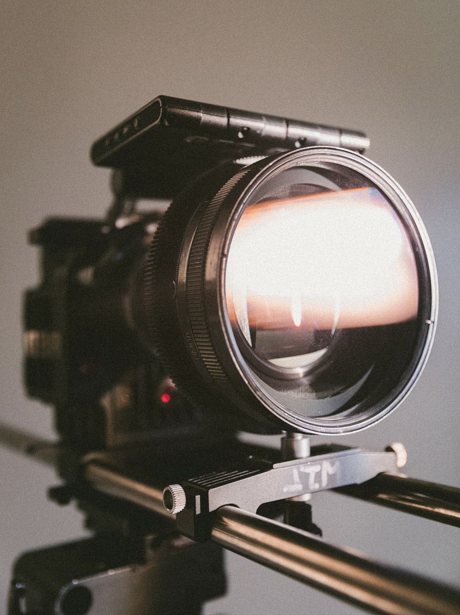 selective focus photography of black camera
