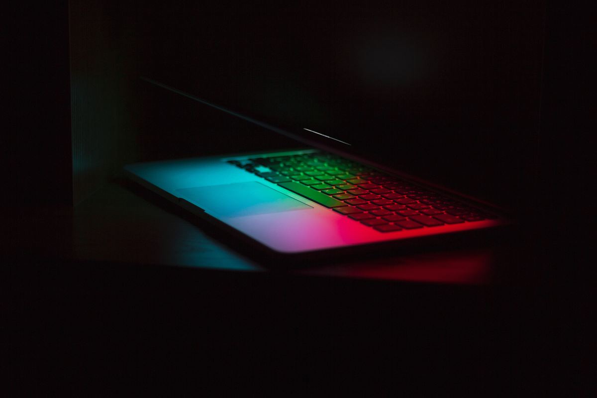 silver laptop computer