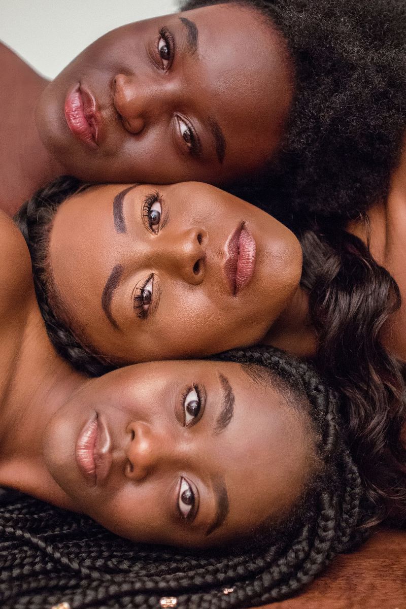 three women faces