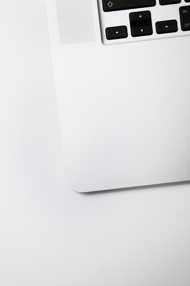 white laptop