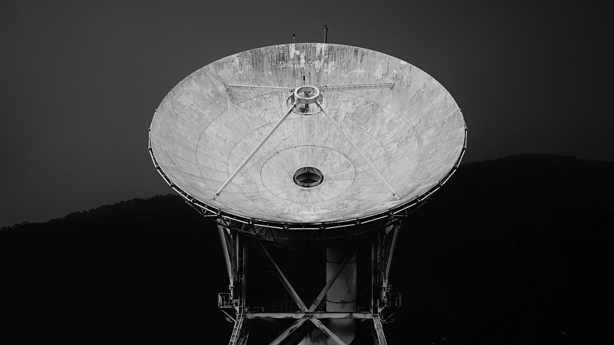 white satellite
