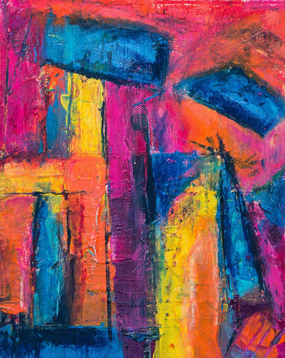 painting multicolored painting modern art