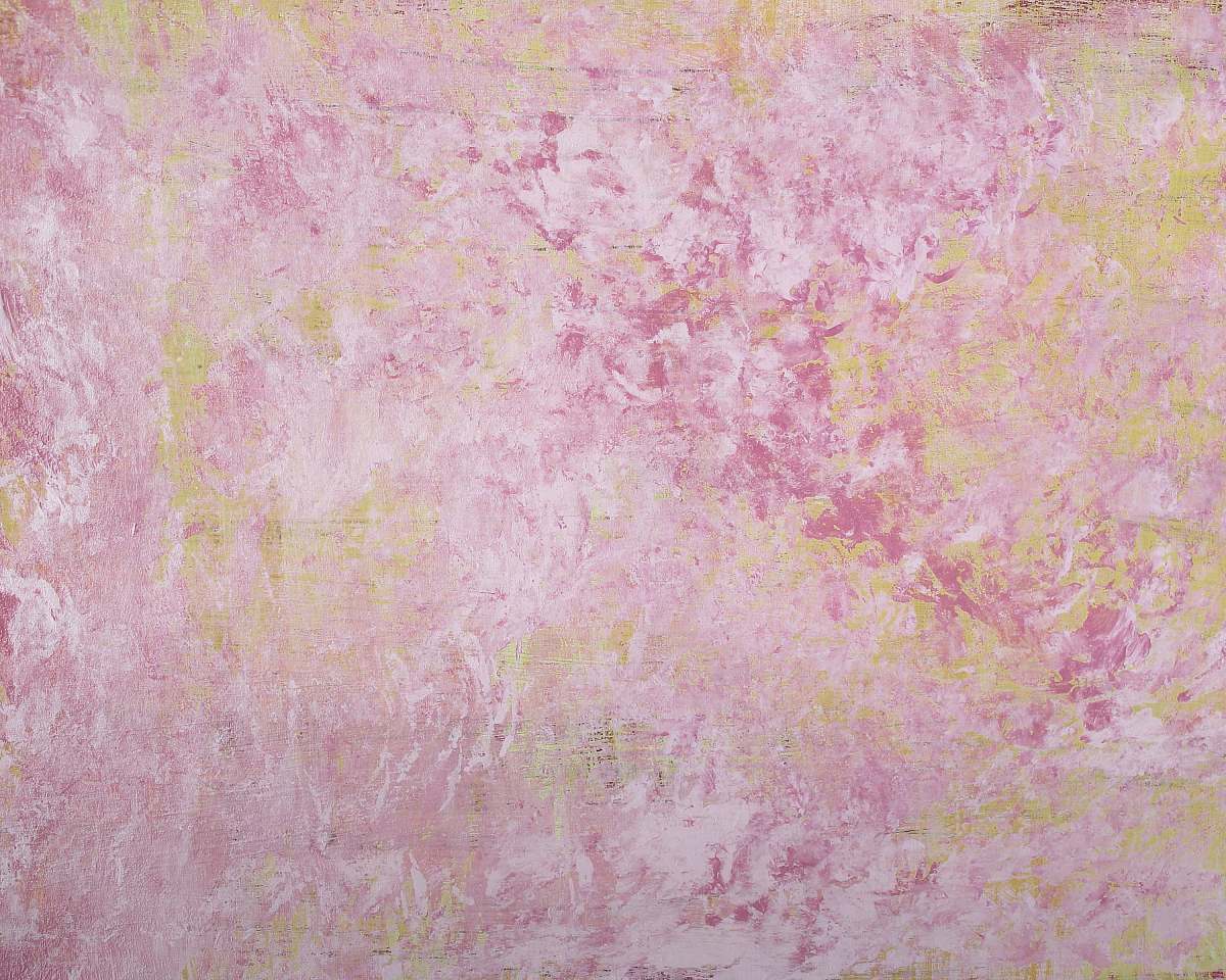 canvas pink and white floral textile painting