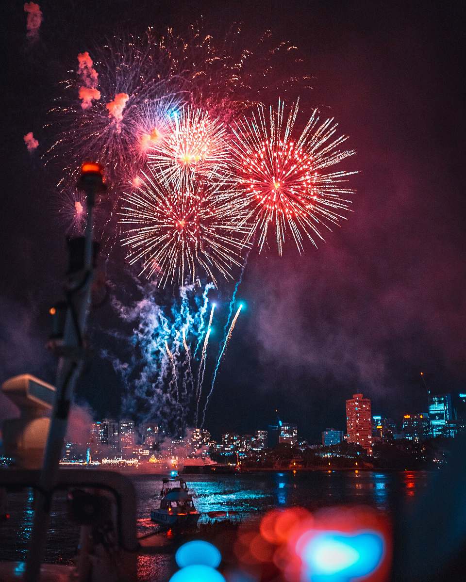  selective focus photography of fireworks display at night 