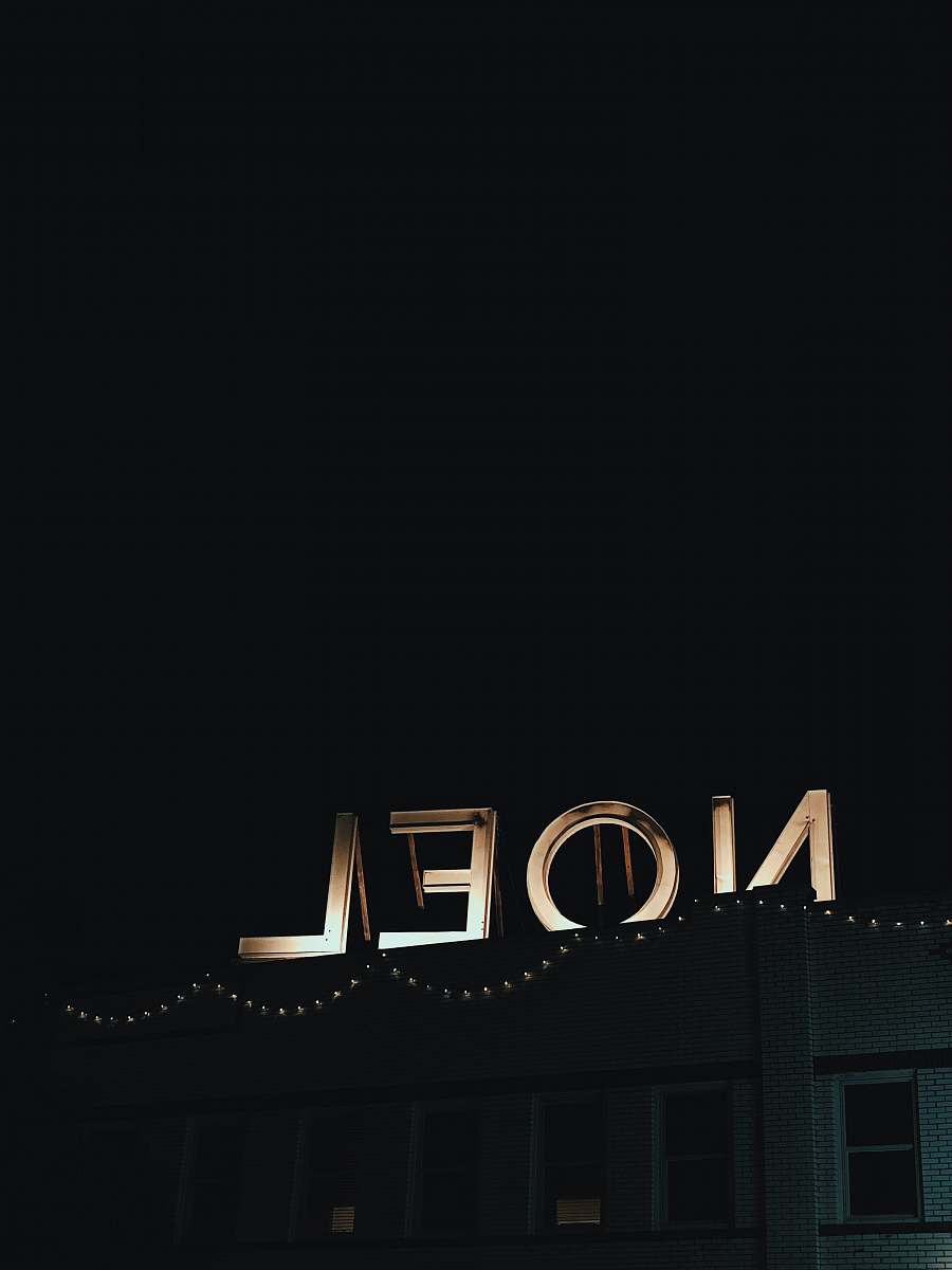 building Noel neon light signage noel