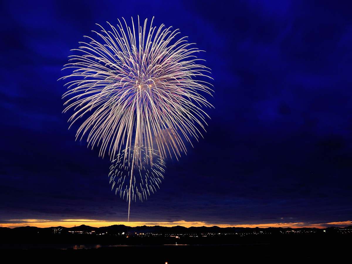 night fireworks at night outdoors