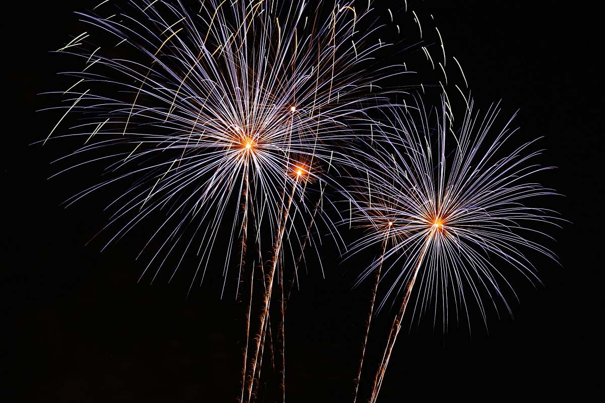 night fireworks outdoors