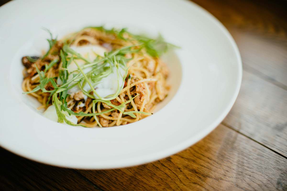 plant cooked dish on ceramic plate bean sprout