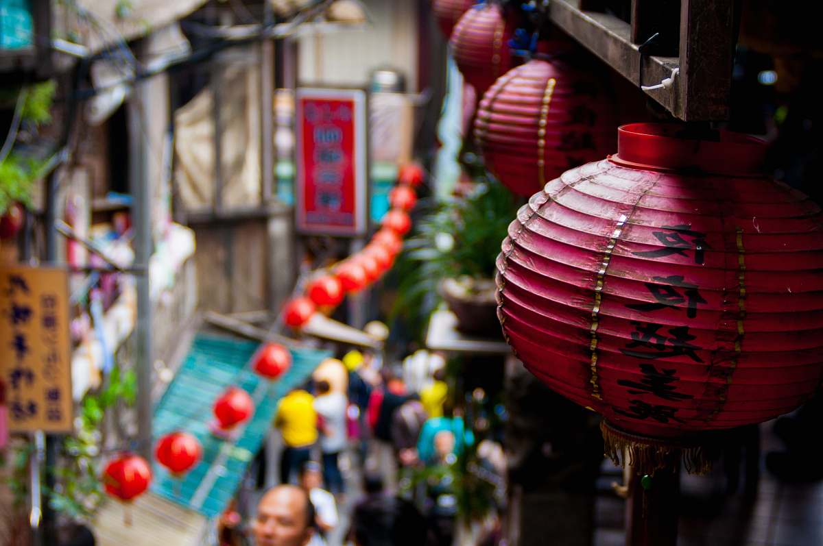 lamp red hanging chinese lantern taiwan