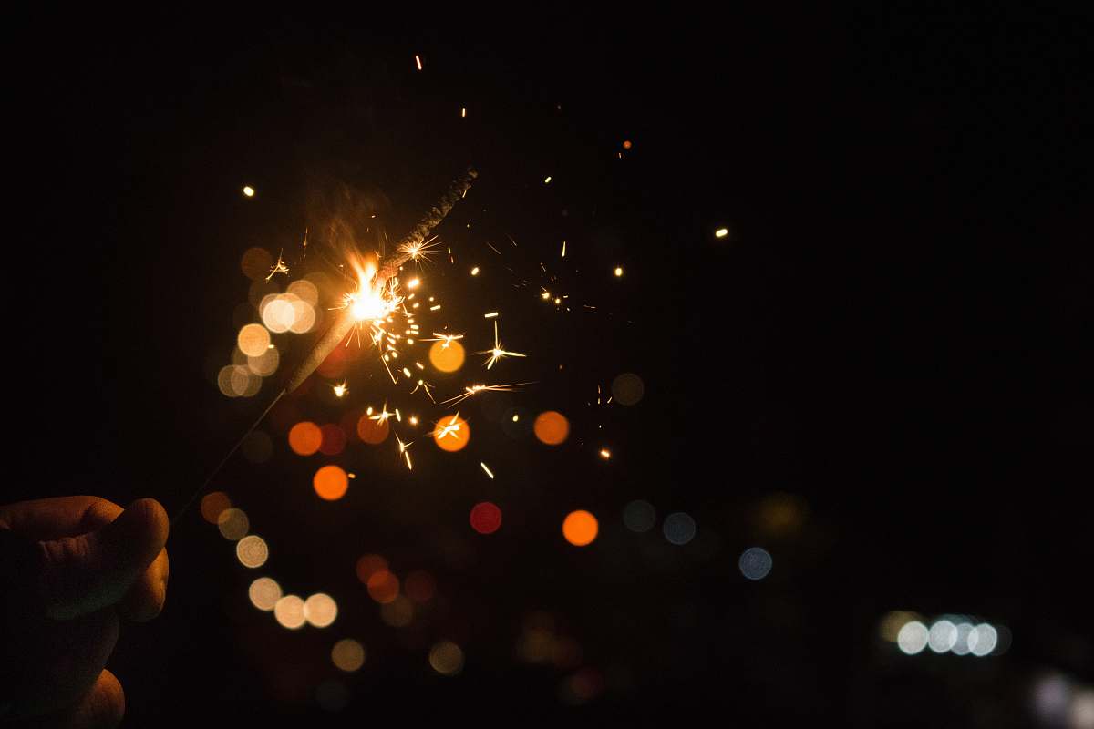 sparkler bokeh light photo bokeh