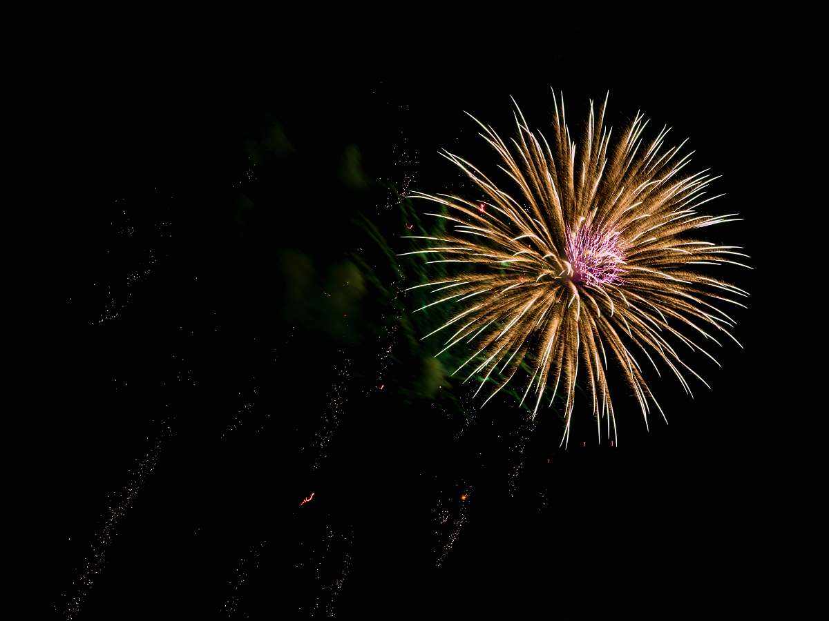 night timelapse photo of firework outdoors