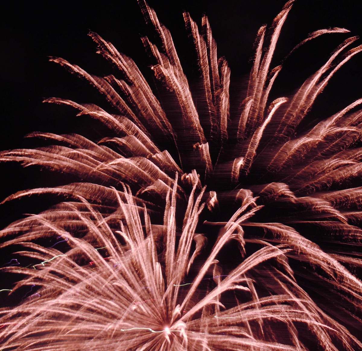 Fireworks Orange Fireworks Outdoors Image Free Photo