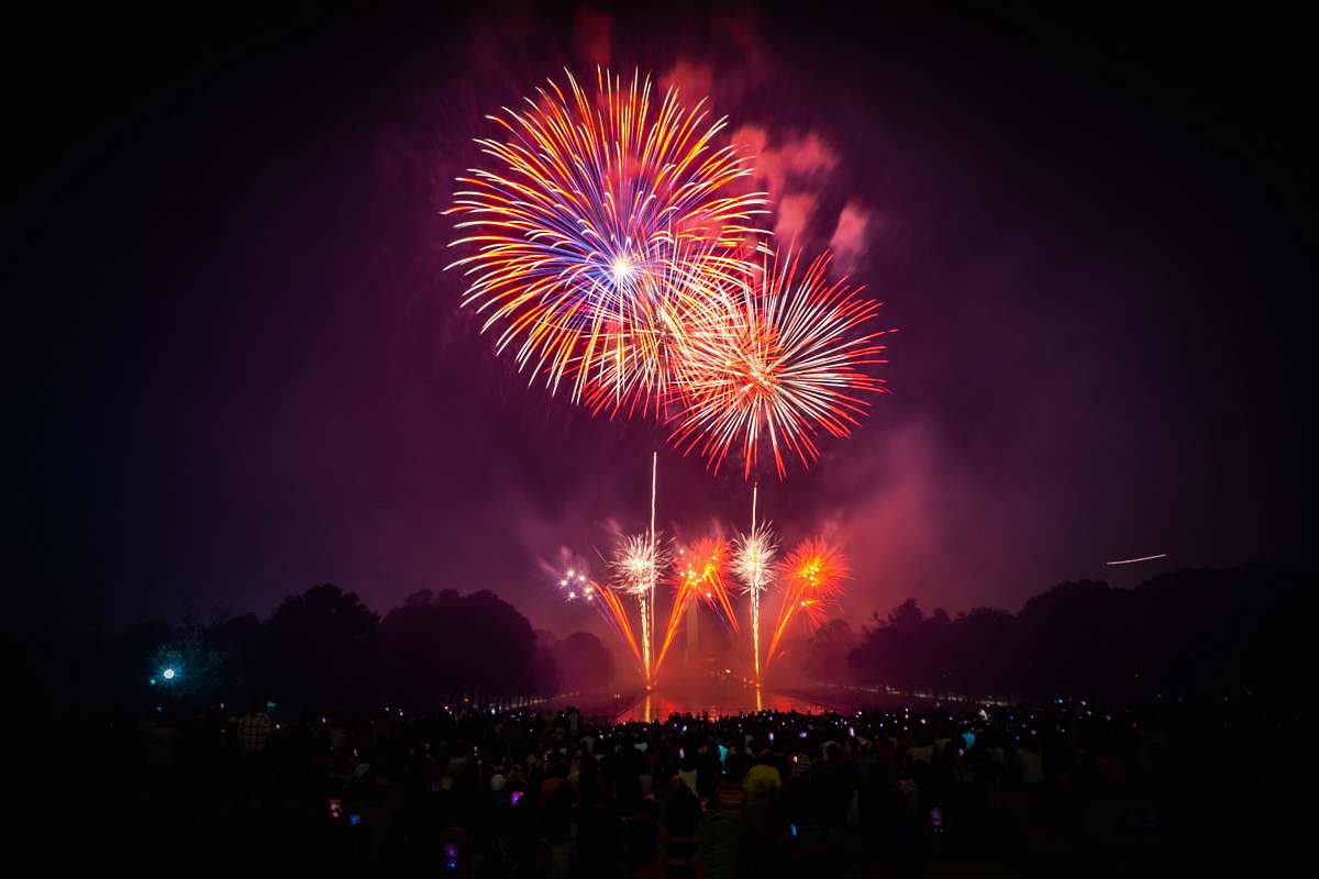 fireworks photo of firework display outdoors