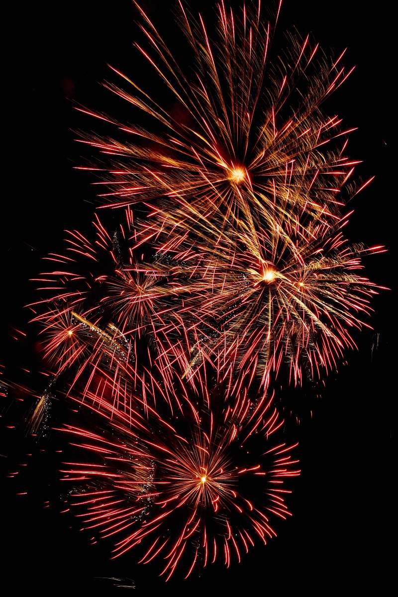 fireworks red fireworks night