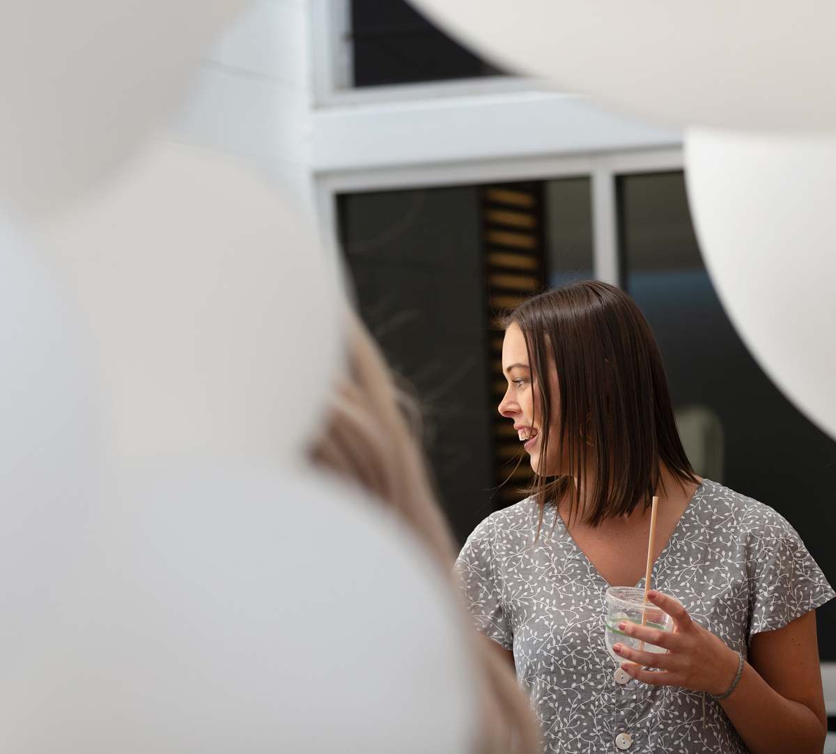human woman holding disposable cup apparel