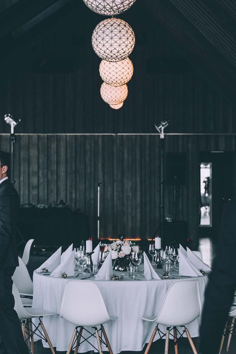 event round white and brown dining set with ball pendant lamps photography chair