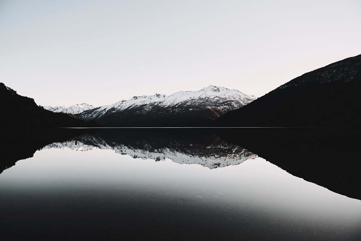nature grayscale photo of mountain mountain
