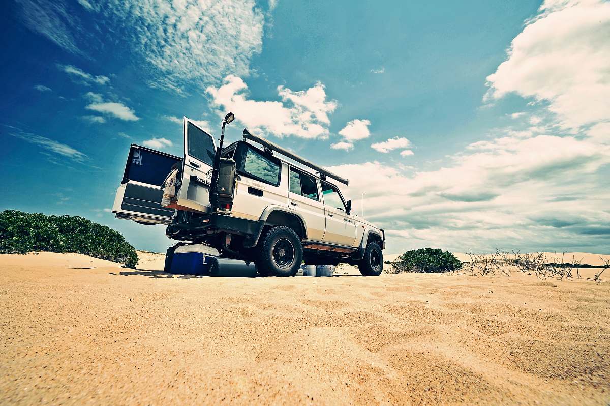 truck car at desert australia