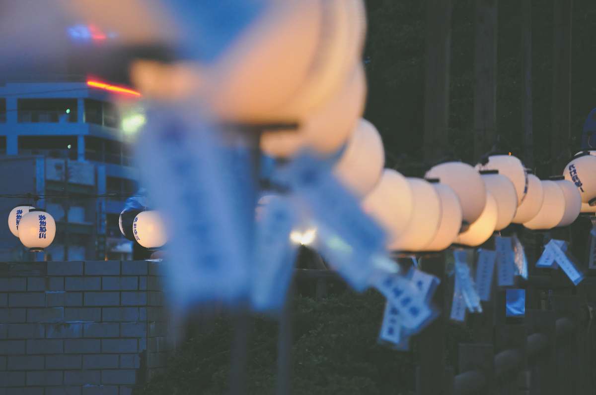 sasebo turned-on lanterns japan