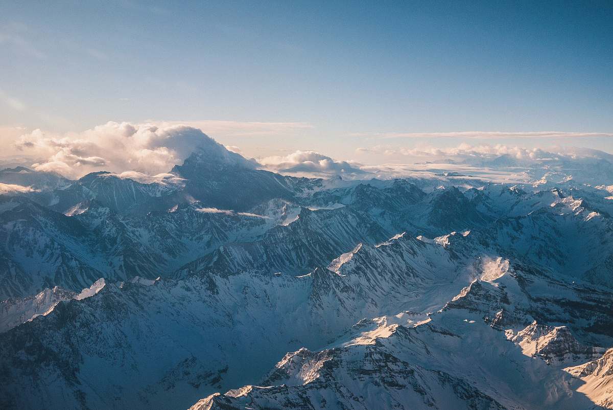 glacier aerial photography of snow mountain snow