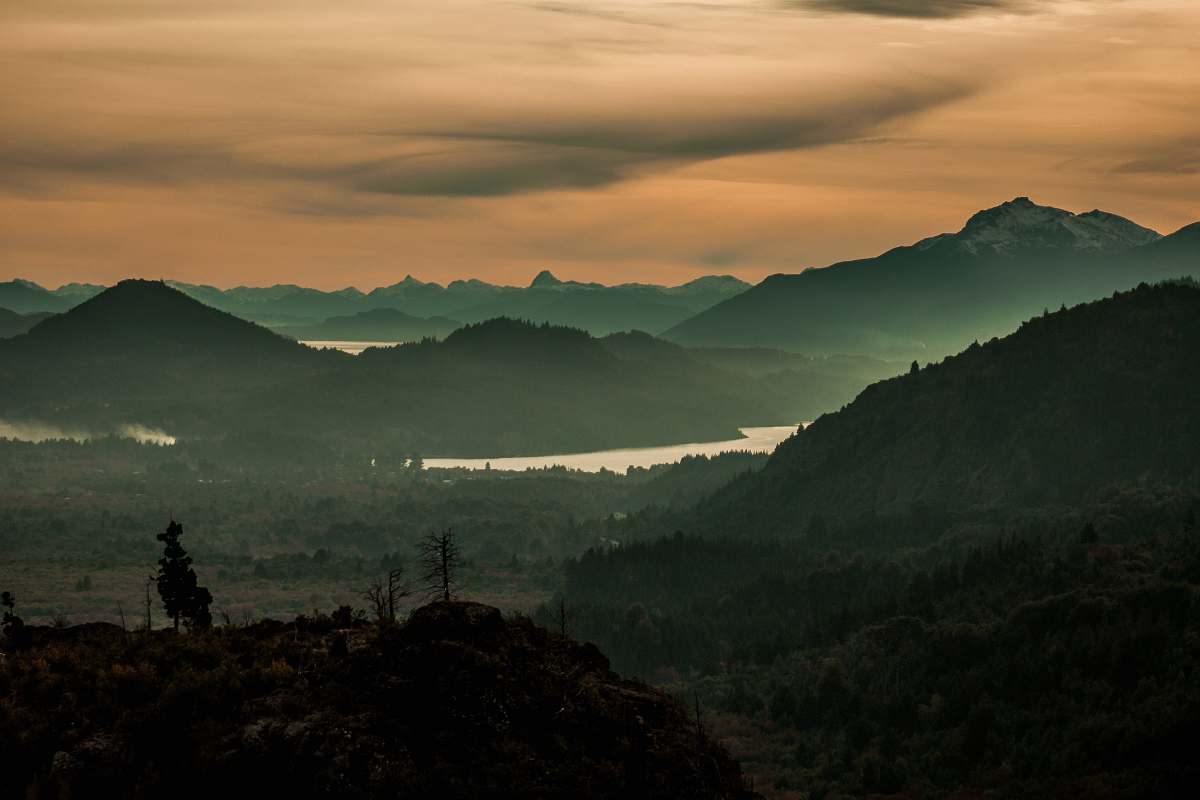 nature black and white mountains at golden hour mountain range