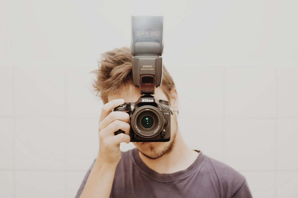 human man taking a mirror shot photo people