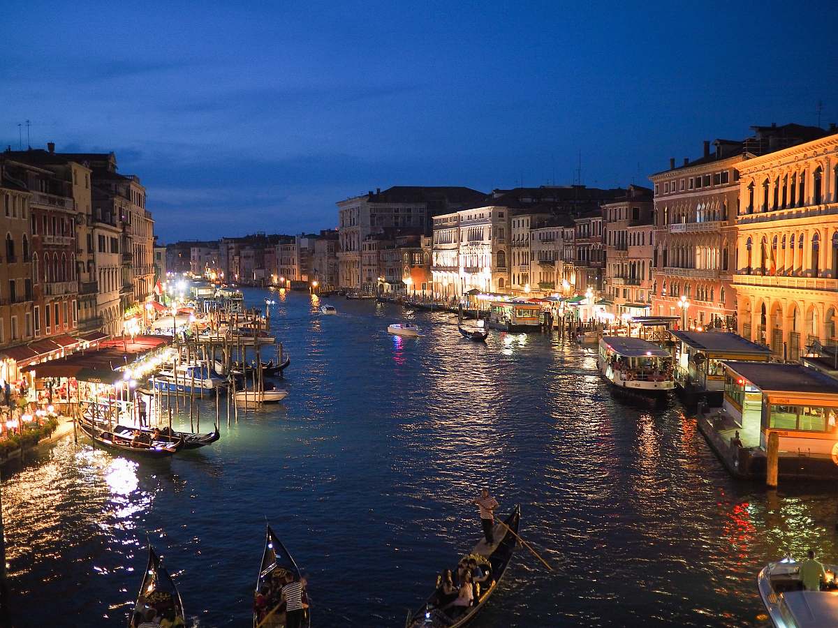 venice aerial photo of body of water with boats canal