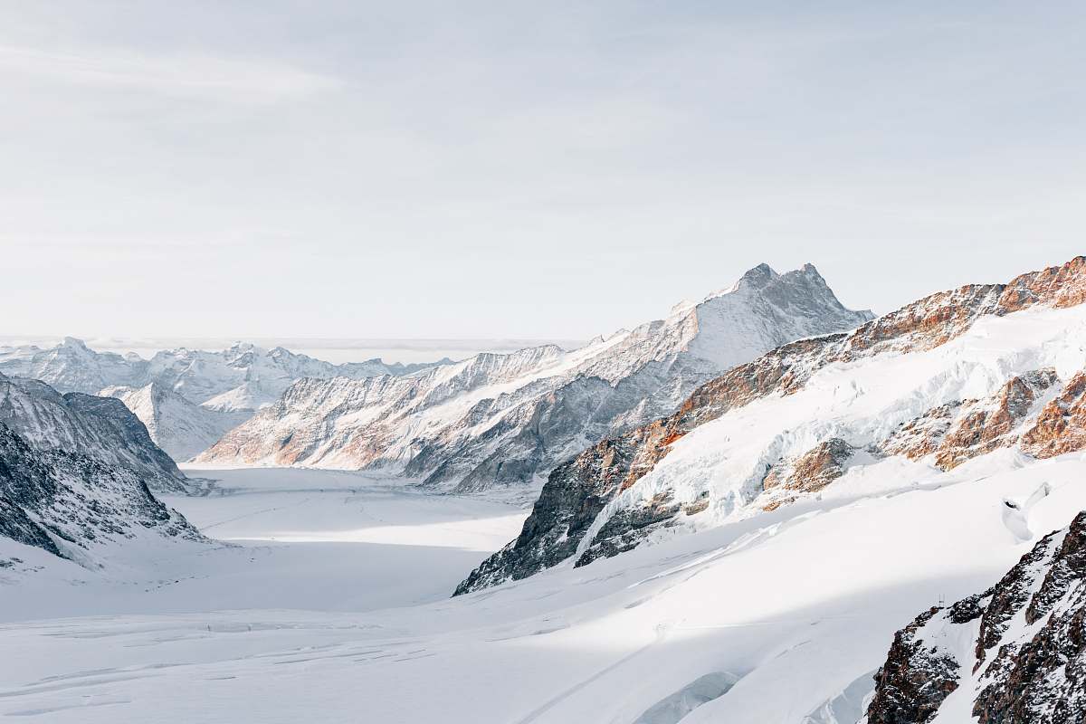 snow mountains covered with snow mountain