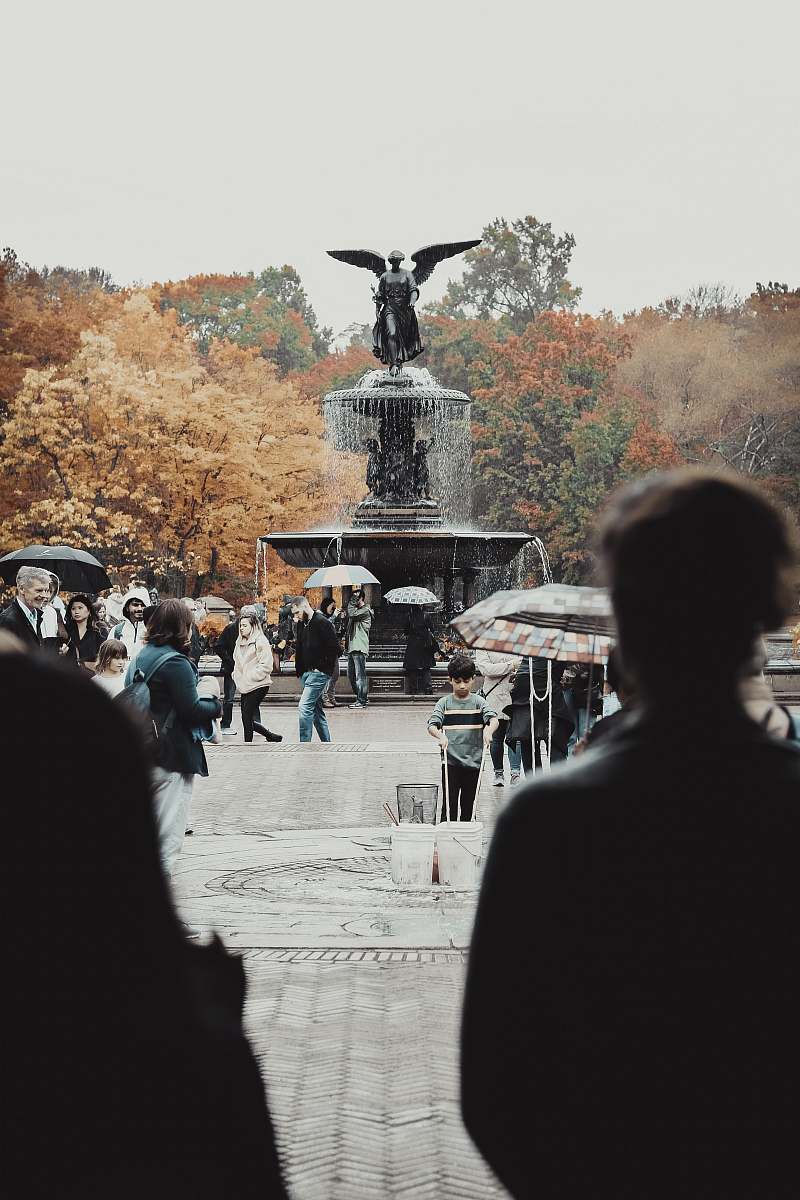person people walking on street during daytime water
