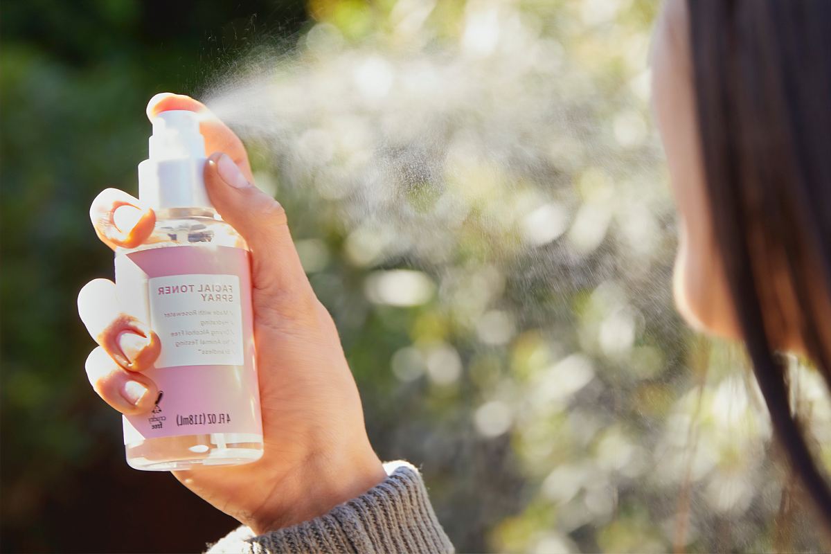 white and pink labeled bottle
